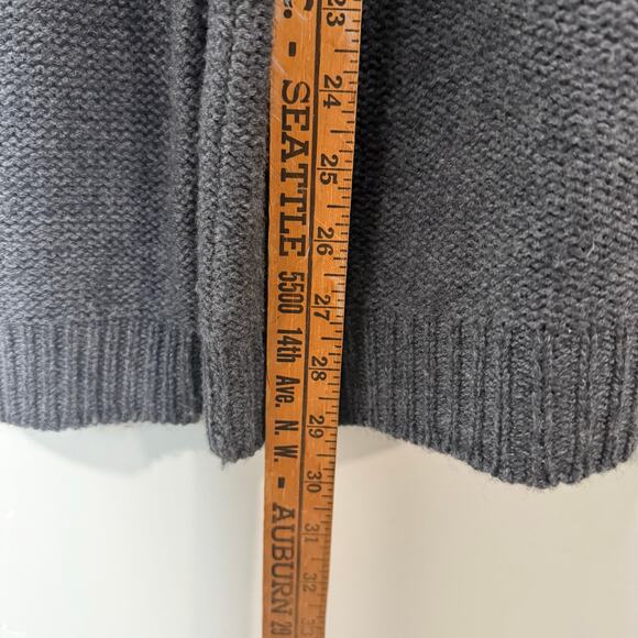 Silk & Cashmere Men's Neo Pullover Sweater Wool Cashmere Renaissance Grey XL - Picture 6 of 9